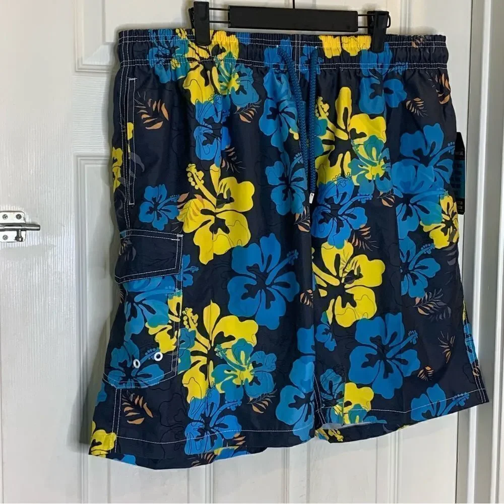 SIX ISLANDS Mens Swim Trunks Recycled Plastic Fabric Size 3XL